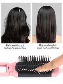 1pc 2-In-1 Foldable Hair & Makeup Mirror – Portable, Tabletop, Contemporary Beauty Tool For Travel,Folding Comb With Makeup Mirror, Easy To Carry, Perfect For Travel Outgoing Use, Dual-Use Air Cushion Comb, Scalp Massage Hair Comb,Convenient Girl Gifts Makeup Tool Sets Ideal Gifts, Portable Travel Supplies Travel Necessities. Perfect Gift And Souvenir For Birthdays, Holidays, Parties, Weddings (Bridesmaids), Mother's Day - Multicolor - View 6