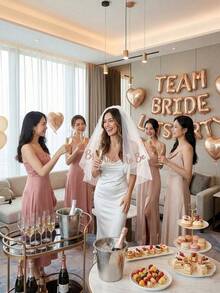 1件时尚别致的白色新娘头纱 - 刺绣伴娘头纱，适合婚礼派对、订婚、新娘送礼会、婚礼、伴娘礼物、新娘派对礼物 - 多色 - 查看 5