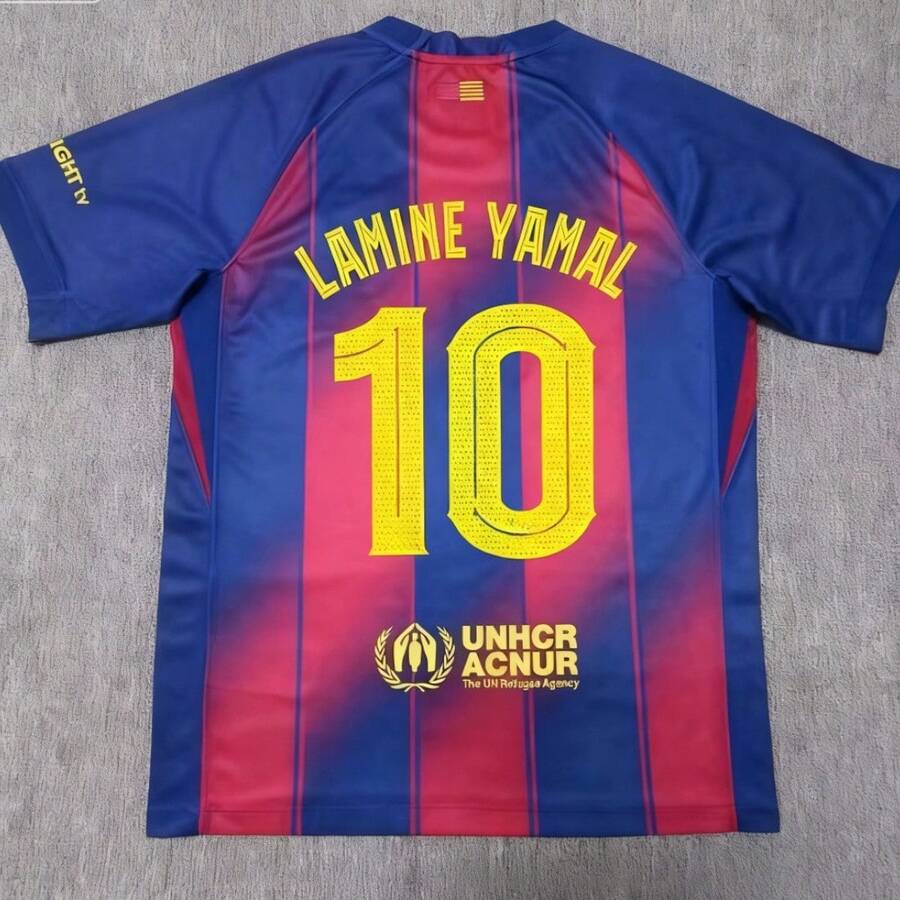 [48-Hour Shipping] 2025/26 Barcelona Home Special Edition Yamal No.10 Red And Blue Gradient Football Jersey - 預設 - 查看 1