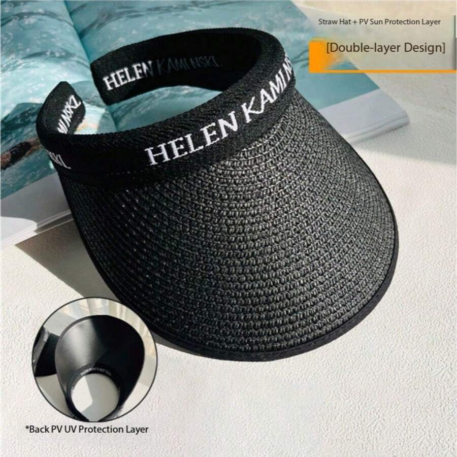 1pc Unisex Windproof Dustproof UV Protection, Wide Brim Beach Sun Hat, Suitable For Cycling, Hiking, Mountaineering, Travel, Etc. - Multicolor - View 1