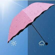 1 chiếc ô gấp gọn thời trang tối giản, 8 nan, bền bỉ, chống tia UV, vải 190T chống thấm nước, khung và cán bằng sắt, ô gấp gọn tiện dụng với tay cầm bằng nhựa tiện lợi. - Nhiều màu - Xem 13
