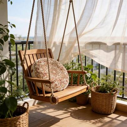 波西米亚风圆形抱枕，四季通用圆形坐垫，成人沙发垫，多角度支撑，客厅卧室装饰，柔软装饰冥想枕，生日礼物，毕业礼物，办公椅垫，坐垫，家居装饰，返校季装饰，学习用品，椅子枕，游戏椅垫