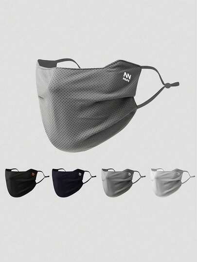 4pcs Unisex Summer Breathable Sunscreen Face Mask, Thin Outdoor Sports Cycling Mask, UV Protection Suitable For Daily Commute And Outdoor Activities