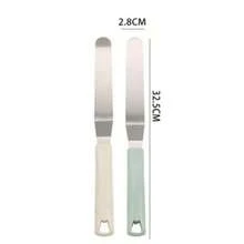 多功能蛋糕切片器兼抹刀：一物多用，光滑平整，适用于切割蛋糕、涂抹奶油和塑形。是自制下午茶甜点、节日蛋糕、DIY烘焙的理想之选，是烘焙必备工具。 - 查看 2