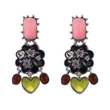 Bohemian Tassel Colorful  Retro Style Flower Tassel Earrings For Women - Bạc - Xem 6