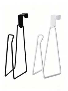 2pcs Iron Toilet Paper Holder, No Drilling Needed Wall Mounted Bathroom Tissue Roll Rack With Towel Bar, Waterproof Rust-Proof Space Saving Storage Organizer, Multi-Functional Wall Hook For Bathroom Kitchen Dorm, Easy Installation Durable Bathroom Accessory, Practical Dorm & Home Essential - Multiple Styles - View 11