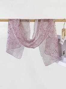 1 chiếc khăn choàng dài thời trang đa năng chất liệu chiffon, khăn choàng nhẹ in họa tiết Paisley dành cho nữ, khăn lụa thanh lịch cho mùa hè đi biển, khăn quấn mỏng. - Nhiều màu - Xem 7