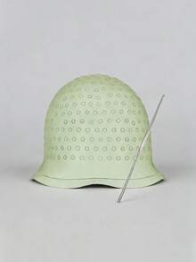 2pcs/Set Reusable Silicone Hair Dye Cap, Salon Hair Highlighting Tool, Durable And Easy To Clean - Multicolor - View 3