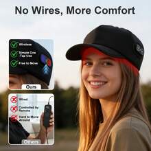 2026 Upgraded Hair Growth Cap – Blue& Red Light 3 Levels Light Therapy Device For Hair Regrowth,  Red Light Cap For Both Men And Women - 黑色 - 查看 6