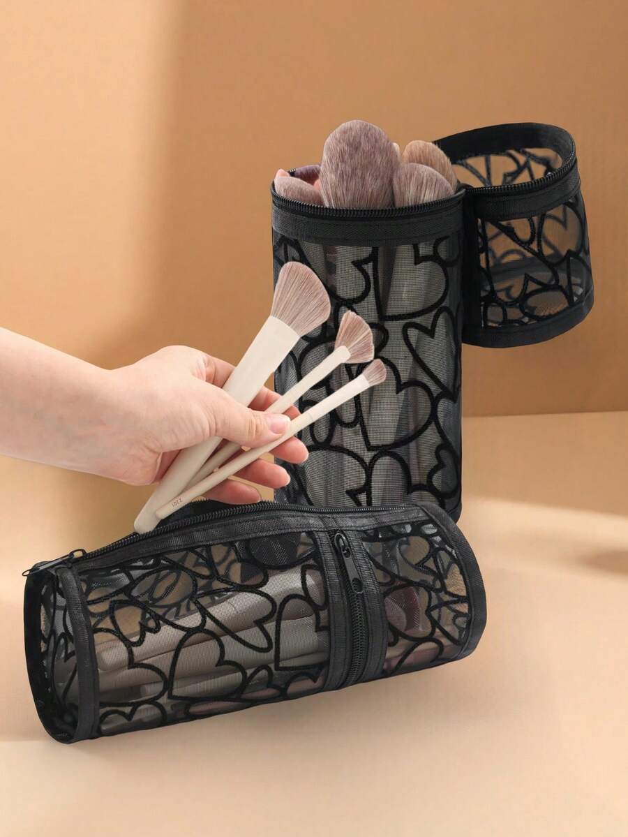 1 túi lưới đựng cọ trang điểm đa năng, có khóa kéo tiện dụng, dung tích lớn, dễ sử dụng, dành cho cả nam và nữ, thích hợp sử dụng trong phòng tắm, trong nhà, ngoài trời, khi đi du lịch, nghỉ lễ, làm quà tặng, dùng cho kỳ nghỉ biển, trang trí phòng tắm, phòng ngủ, dung tích lớn, trang trí phòng trang điểm. - Nhiều màu - Xem 1