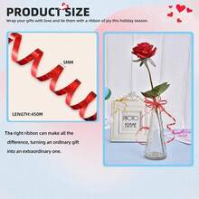 Cinta de rizo de 500 yardas para manualidades, cuerda de globo, cinta de 3/16 pulgadas para envolver regalos, flor de floristería roja (1 rollo) - Blanco-1280 - Ver 8