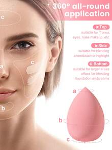 Bộ dụng cụ trang điểm đa năng 5/38 món, bao gồm 30 cọ trang điểm, bông mút, băng đô, cọ đắp mặt nạ, túi chườm lạnh và dụng cụ massage mặt bằng silicon, bộ dụng cụ làm đẹp hoàn chỉnh. - Hồng - Xem 11