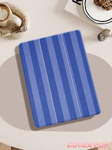 蓝色条纹图案平板电脑保护套，兼容 iPad Air 8 2026（11/13 英寸）、iPad Pro 9.7/10.2/10.5/10.9/12.9 英寸/11 英寸（第十代）、Galaxy Tab S6 Lite 10.4 英寸、Kindle Paperwhite 第十二代（2024 年）、Kindle（第十一代，2022 年），柔软防震，智能支架/自动唤醒/睡眠功能，绝佳节日礼物 - 彩色 - 查看 3