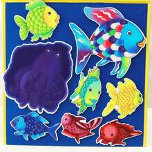 hoojojo 17 piezas El Pez Arcoíris Juego de Fieltro, Juego de Contadores Temáticos de Amistad, Juguete Educativo de Aprendizaje Temprano para Niños Hora de Cuentos - Multicolor - Ver 8