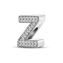 1 Stück S925 Sterling Silber Buchstaben Serie A-Z Perlen, geeignet für DIY Armband, Halskette, Schlüsselanhänger, Anhänger Schmuckherstellung, Geschenk für Frauen, geeignet für Valentinstag, Muttertag - Silber - Übersicht 31