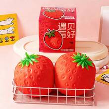 1个2026-SQUISHY逼真草莓挤压玩具，减压解压玩具，创意礼物 - 彩色 - 查看 8