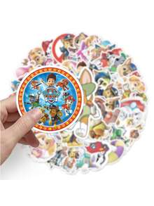 Paw Patrol 50张汪汪队贴纸，美国漫画儿童玩具贴纸，拍拍贴纸，扭蛋创意手账素材，贴纸 - 彩色 - 查看 5