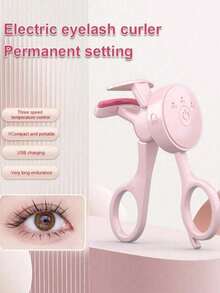 USB Rechargeable Electric Heated Eyelash Curler With 3 Adjustable Temperature Settings, Anti-Scald Eyelash Brush, Suitable For All Eye Shapes. Portable Eyelash Styling Tool For Both Men And Women, Makes A Great Gift. - Multicolor - View 2