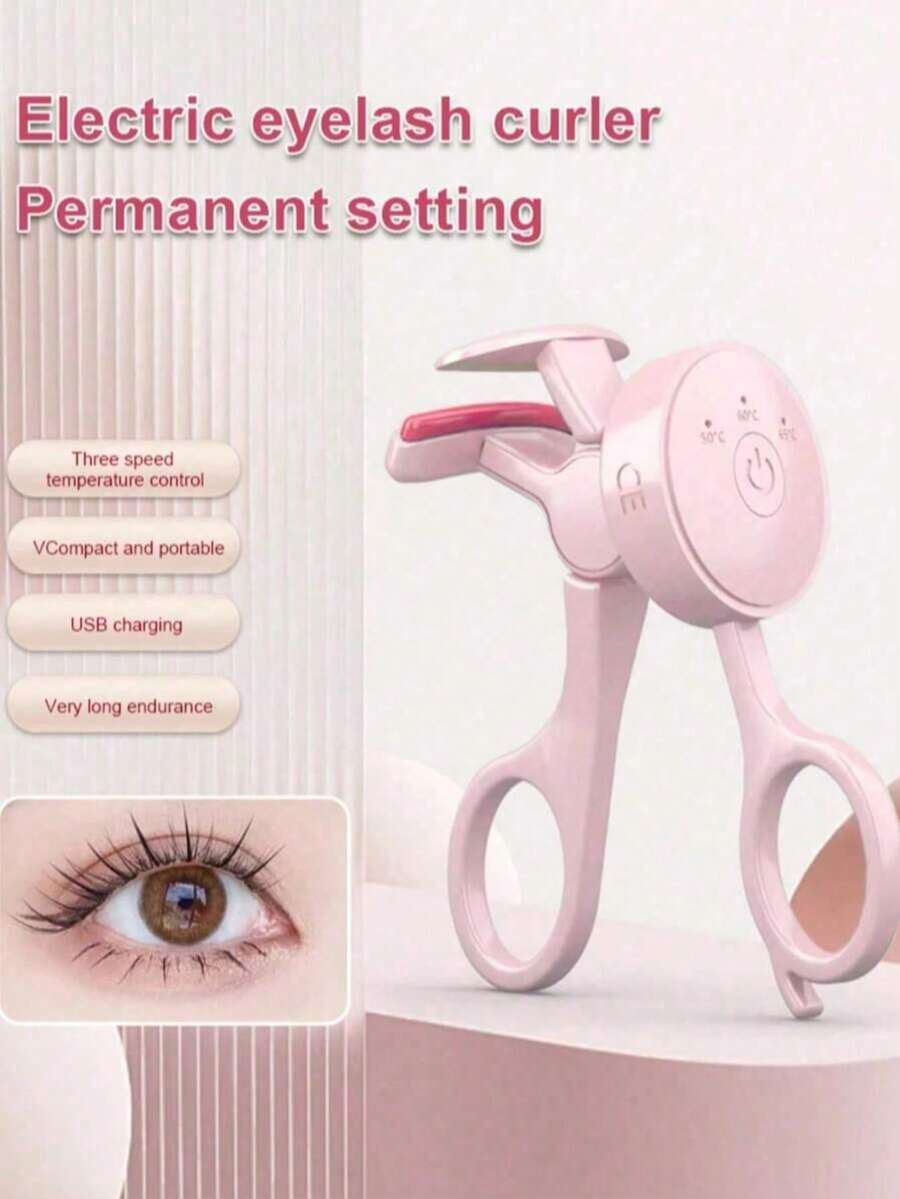 USB Rechargeable Electric Heated Eyelash Curler With 3 Adjustable Temperature Settings, Anti-Scald Eyelash Brush, Suitable For All Eye Shapes. Portable Eyelash Styling Tool For Both Men And Women, Makes A Great Gift.