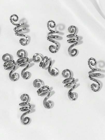 10 hạt trang trí tóc dreadlock bằng hợp kim, phụ kiện tóc tết hình rắn độc đáo, đồ trang trí tiệc kiểu Ireland cho phụ nữ, kẹp tóc dự tiệc cổ tích.