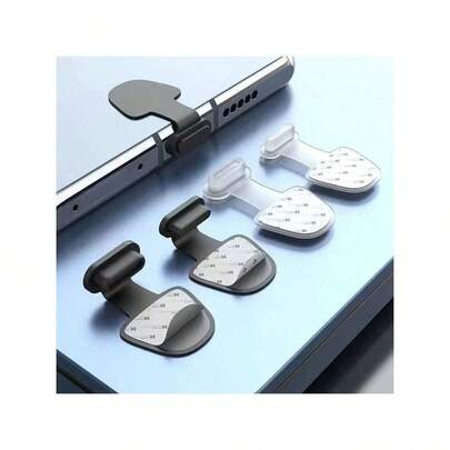Bộ 6 nút bịt bụi bằng silicon, màu đen, phù hợp với cổng sạc Type-C của và Android, nút bịt bụi silicon đa năng cho điện thoại thông minh và máy tính bảng có giao diện Type-C.