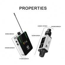 Sistema de monitoreo inalámbrico profesional LMBGM con transmisor y receptor de clip, carga USB, pantalla UHF HD, 16 frecuencias seleccionables, apto para conciertos, estudios de grabación, actuaciones en vivo, eventos al aire libre, disponible en opciones de 1 o 2 receptores - View 2