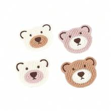 4/12 buc patch-uri brodate tricotate cu cap de urs drăguț, opțiuni multicolore - potrivite pentru accesorii de păr DIY, îmbrăcăminte și decorare de pălării - multicolor - Vizualizare 10