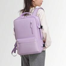 Mochila de Viaje para Ryanair 40x30x20 Mochila Viaje Cabina Avión Equipaje de Mano con Bolsa Antirrobo Bolsillo de Botellas para Viaje Corto - MORADO - Ver 3
