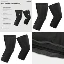 GripGrab Gripgrab Pacr Thermo Knielinge Rodilleras de ciclismo Unisex adulto - PACR negro - Ver 1