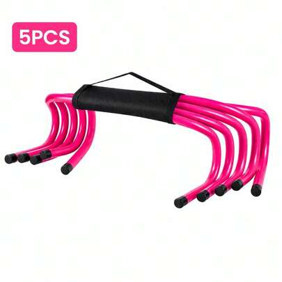 5Pcs Soccer Training Fixed Hurdle Barrier Set Agility And Obstacle Training Hurdles For Soccer Basketball Sports Training Equipment For Jumping And Physical Fitness Home Gym
