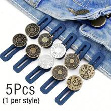6/16/24 件腰部延长扣，可拆卸牛仔裤腰部调节夹，无需缝纫弹性拉伸腰带扣 - 彩色 - 查看 24