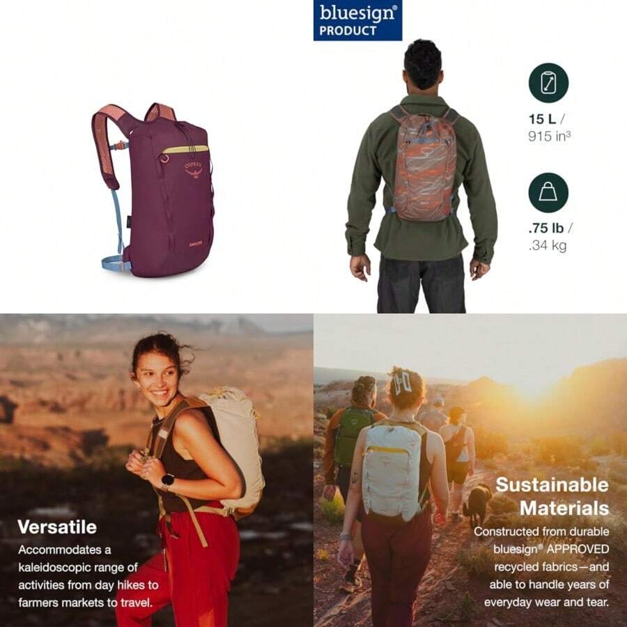 Osprey Daylite Cinch Mochila Adultos unisex - Capacidad exterior: 15 litros - Ver 1