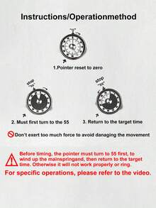 1pc Magnetic Mechanical Timer, Kitchen Baking Timer, Study Timer - Multicolor - View 4