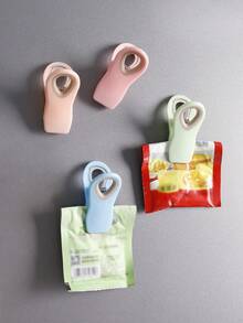 10pcs Colorful Magnetic Sealing Clips, Refrigerator Clips Food Sealing Clips, 7.2*3.3cm Snack Bag Sealer, Kitchen Storage Organizer, Magnetic Bag Clips, Multipurpose Clips For Dorm & Office, Airtight Seal, Versatile Clips For Fridge, Cabinet & More - random color-10pcs - View 7