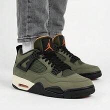 Nike Jordan ×  Air Jordan 4 舒適百搭 中幫 復古籃球鞋 男款 綠黑 - 綠黑 - 查看 10