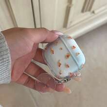 Ốp tai nghe tối giản, bán trong suốt, màu xanh dương, hình cá chép mùa hè kèm mặt dây chuyền cá vàng tròn, tương thích với Pro 3, New Pro 2, Cute Apple 4 Minimalist 3, ốp tai nghe cá nhân hóa 1/2 dành cho nữ. - Màu xanh lam - Xem 3