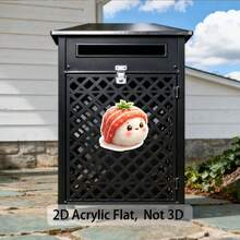 1Pc Cute Sushi Patterned Refrigerator Sticker, A Fun Gift For Food Lovers, With 9 Styles To Choose From, Suitable For Decorating Refrigerators, Mailboxes, Door Frames, And Furniture. It Features Japanese Cartoon Design, Perfect Father's Day Gift, Children's Day Gift - Sushi - View 4