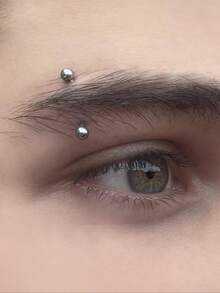 1 chiếc khuyên xỏ lông mày cong bằng thép không gỉ 316, cỡ 16G, dài 8mm hoặc 10mm, đính đá Cubic Zirconia và ngọc Opal giả, thích hợp cho cả nam và nữ. - Nhiều màu - Xem 9