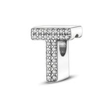 1 Stück S925 Sterling Silber Buchstaben Serie A-Z Perlen, geeignet für DIY Armband, Halskette, Schlüsselanhänger, Anhänger Schmuckherstellung, Geschenk für Frauen, geeignet für Valentinstag, Muttertag - Silber - Übersicht 32