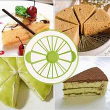 1 pieza Cortador de pastel/pan de 10/12 rebanadas, corte uniforme de plástico, herramienta de cocina para hornear, adecuado para restaurante, vacaciones, fiesta - Ver 10