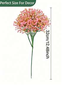 Quà tặng Ngày của Mẹ | Bó hoa baby's breath giả màu hồng và trắng, hoa trang trí nhà cửa 1/3/5 cành, nhẹ nhàng, thanh lịch, lãng mạn, bền lâu, trang trí phòng khách dành tặng mẹ. - Hồng - Xem 13