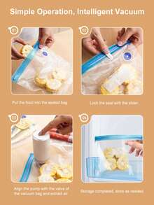 迷你真空食品封口机，电动真空泵，适用于食品真空袋，手持式家用真空封口机，USB真空封口机 - 彩色 - 查看 3