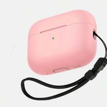 Keychain,Lanyard Compatible With AirPods Pro 2/Pro 3, Nylon Adjustable Cord & Silicone Protective Case, No Ear Hook - Pink - View 2