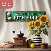 Letrero decorativo plano 2D, decoración de pared vintage "Pelota de golf", adecuado para oficina, tienda, residencia, granja y porche en estilo rústico de metal. Fácil de instalar, regalo perfecto para amigos. Tamaño: 10x40cm (3.9x15.7 pulgadas), diseño plano 2D - A - Ver 6