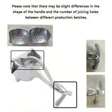 1pc Stainless Steel & Plastic Manual Lemon Juicer, Easy Squeeze Design, Suitable For Extracting Lemon & Orange Juice, Kitchen Tool - Silver - View 11