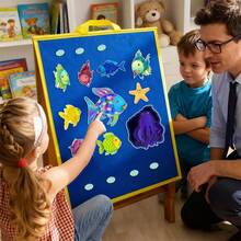 hoojojo 17 piezas El Pez Arcoíris Juego de Fieltro, Juego de Contadores Temáticos de Amistad, Juguete Educativo de Aprendizaje Temprano para Niños Hora de Cuentos - Multicolor - Ver 4