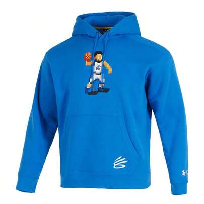 Under Armour Men's Sweatshirt/Sweatshirt APAC Curry Flc Pixel Sweatshirt, Comfortable Casual Minimalist Outdoor Commute Hooded Sweatshirt 6012752-402