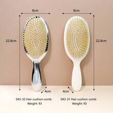 MASTERLEE 1pc Colorful Comb With White Bristles Air Cushion Hair Brush, Head Massage Air Pad Brush, Promotes Blood Circulation, Detangles Hair, Suitable For All Hair Types - Multicolor - View 6