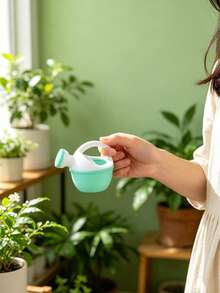 1 Mini Regador de Plástico com Cabo Ergonômico - Perfeito para Plantas de Interior e Exterior, Ideal para Jardinagem, Cuidados com Plantas, Ergonômico, Acessórios para Banheira, Piscina e Praia para Crianças (Cor Aleatória) - Vários estilos - Ver 6