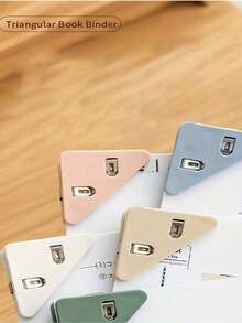 Acrylic Triangle Clips, For File Organization, Matte Finish, Suitable For School & Office Supplies, 50-Page Capacity File Folder, Back To School Essential, Study Supplies - Multicolor - View 6